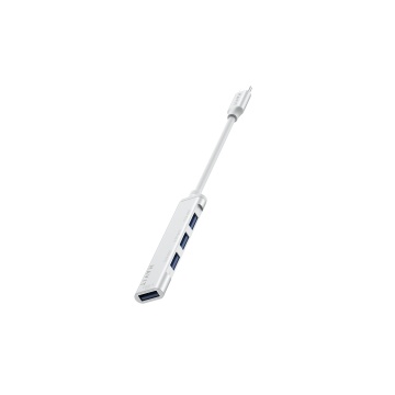 Hub USB-C multiplu 4 in 1 HAVIT HB41, 4 USB A, Viteza transfer date 5 Gbps, Argintiu - Img 2