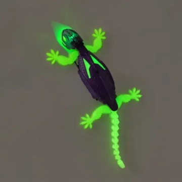Jucarie Interactiva Spinmaster HEX BOTS Wall Crawler Gecko cu Telecomanda, Fosforescent - Img 7