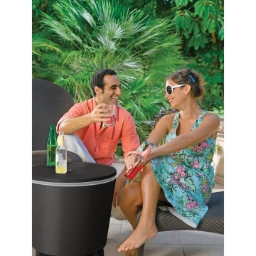 Lada frigorifica pentru bauturi Keter Cool Bar, plastic, 50 x 50 x 57-83 cm, Antracit - Img 5