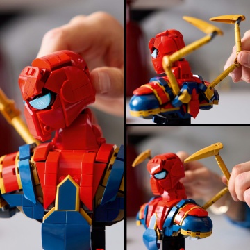 LEGO® Marvel - Bustul lui Iron Spider-Man 76326, 379 piese - Img 9