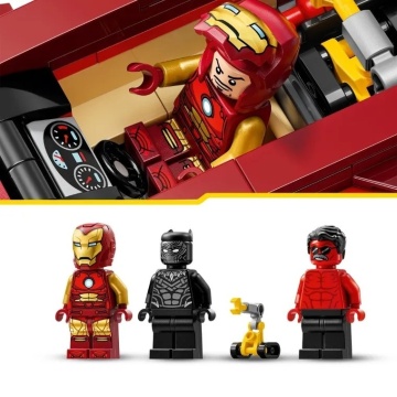 LEGO® Marvel - Masina lui Iron Man si Black Panther vs. Hulk cel rosu, 76310, 295 piese, 7 ani+ - Img 5