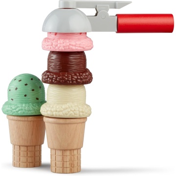 Melissa & Doug – Set de joaca din lemn magnetic Servire de îgnhețată, Multicolor, 3 ani+ - Img 8