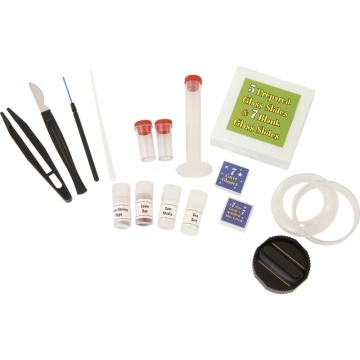 Microscop jucarie pentru copii, ixplo, 54 piese, metal - Img 3