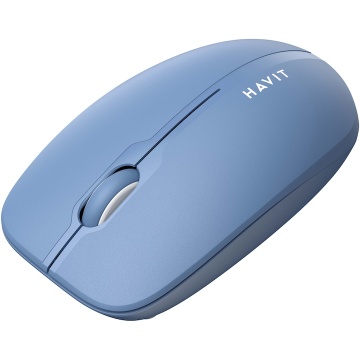 Mouse office wireless HAVIT MS53WB, Ergonomic, 1600 dpi, 4 butoane, Bluetooth 5.2/ 2.4 GHz, Albastru - Img 4