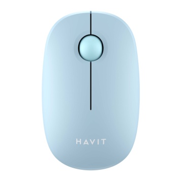 Mouse office wireless HAVIT MS57GT, Ergonomic, 1600 dpi, 3 butoane, Bluetooth 2.4 GHz, Albastru - Img 1