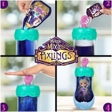 Papusa Pixling Magic Mixies - Galaxy Hair, Deerlee - Img 11