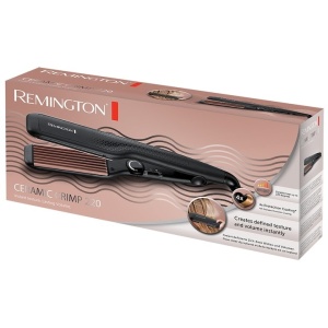 Placa de creponat parul Remington Ceramic Crimp S3580, Placi ceramice cu turmalina, 150-220 C, Negru - Img 6