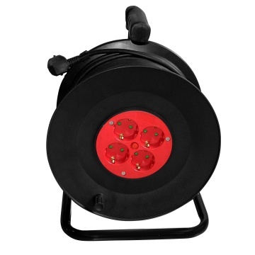 Prelungitor cu tambur Samus 4 prize Schuko, 50m, 3680w, 3x 1,5mmp, IP20, 4PT50-3680