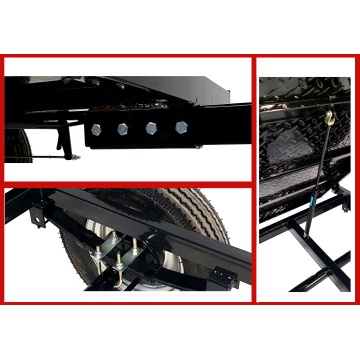 ProGARDEN Campo RM500C remorca 500kg motocultor, 1 osie, prindere bolt, roti profil rutier 5.00-12, 4 prezoane, RIM 3.00B - Img 2