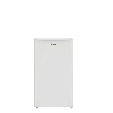 (Resigilat) Frigider cu o usa VIVAX TTR-93E+, 93L, Clasa E, Termostat reglabil, Iluminare interioara, Compartiment gheata, Usa reversibila, Suprafata painted metal, 3 Rafturi metalice, H 85 cm, Alb