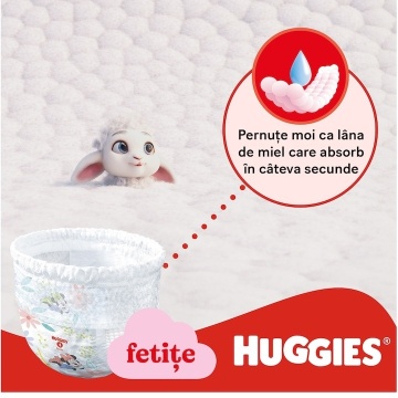 Scutece chilotel Huggies Little Movers 6, Girl, 15-25 kg, 60 buc - Img 6