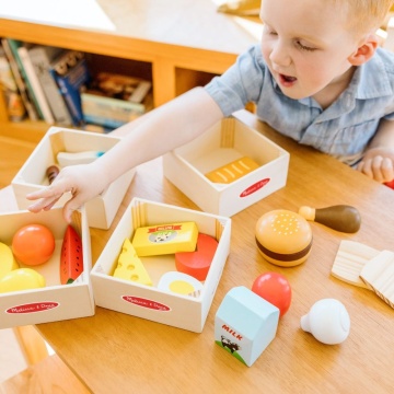 Set de joacă Melissa & Doug Sturdy Wooden Food Set 2 Ani+ - Img 5