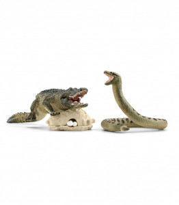 Set Figurine Schleich, Pericol in Mlastina, 19 x 6 x 15 cm - Img 1