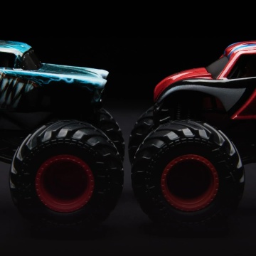 Set mașinuțe metalice Monster Jam Spin Master - Venom vs Spider-Man 1:65 - Img 6