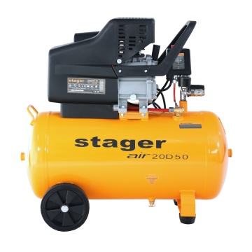 Stager Air 20D50 compresor aer, 50L, 8bar, 200L/min, monofazat, angrenare directa - Img 3