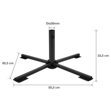 Suport umbrela, otel, 85.5 x 85.5 x 33.5 cm, gri antracit - Img 5