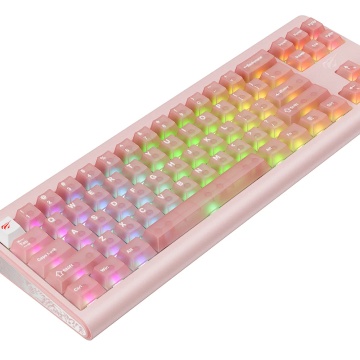 Tastatura mecanica gaming HAVIT KB896L x VKS, USB-C, 350mA, Cablu 1.2m, 5V, Iluminare RGB, 360 x 132 x 40 mm , Roz - Img 6