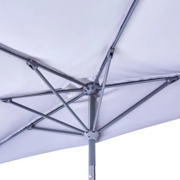 Umbrela terasa, aluminiu/poliester, 268 x 135 cm, H 235 cm, gri deschis - Img 9