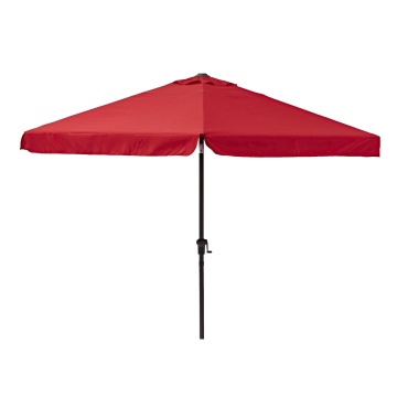 Umbrela terasa, aluminiu/poliester, Ø 296 cm, H 247 cm, rosie