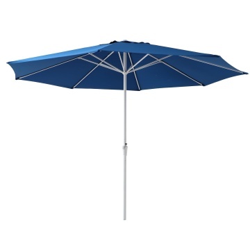 Umbrela terasa, aluminiu/poliester, Ø 394 cm, H 285 cm, albastru - Img 2