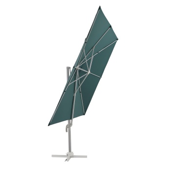Umbrela terasa, otel/poliester, 286 x 286 cm, H 264 cm, verde inchis - Img 3