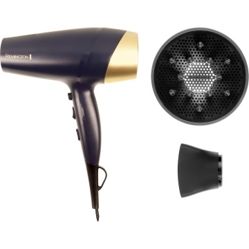 Uscator de par Remington Sapphire Luxe D5805, 2200 W, 3 trepte caldura, 2 viteze, Champagne/Bleumarin - Img 2