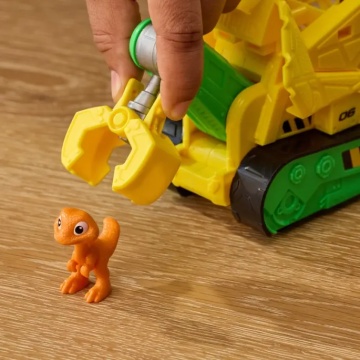 Vehicul de salvare cu figurina, Paw Patrol, Dino Rescue Bulldozer, Rubble - Img 8