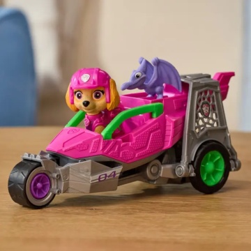 Vehicul de salvare cu figurina, Paw Patrol, Dino Rescue Jet, Skye - Img 7