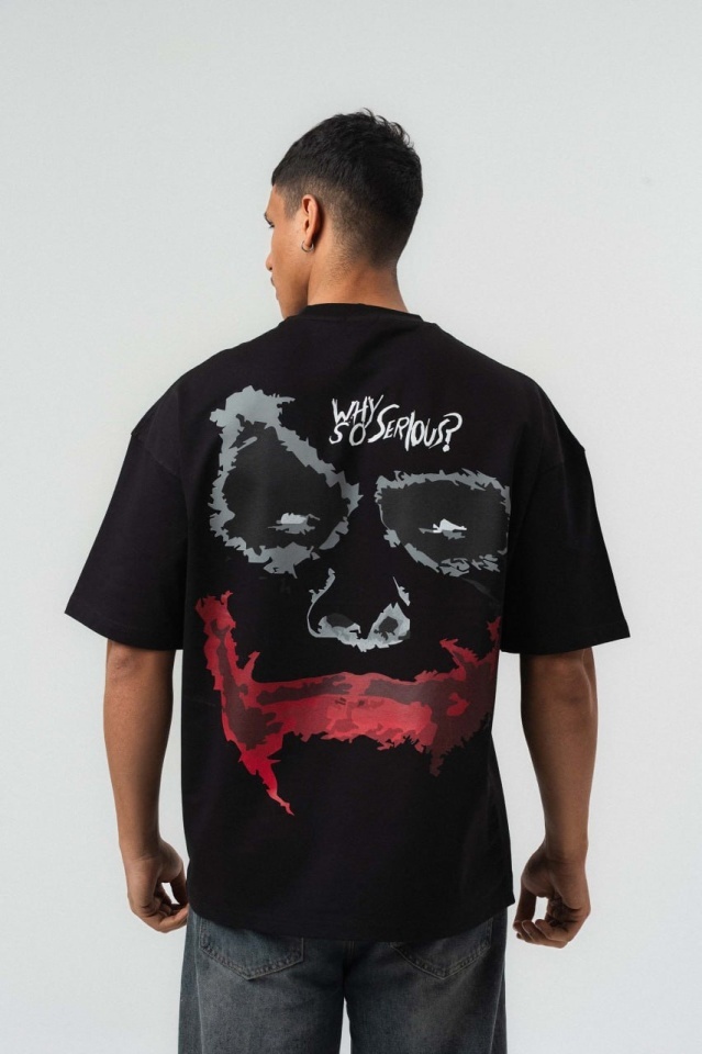 TRICOU OVERSIZE WHY SO SERIOUS – BLACK TSES12(251)