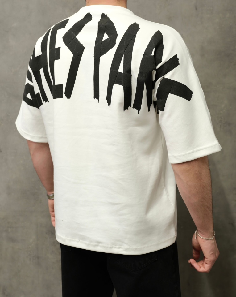 sachi 　no4 TRICOU OVERSIZED RICHES PARIS ECRU TSAS474(1019-1)