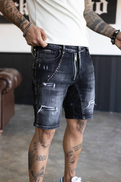 PANTALONI SCURTI SPLASH-WHITE BLACK PSBI9(16319)