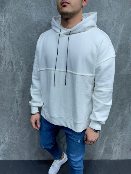 FUGITIVE LONG ECRU HOODIE WHITE HNAS31(SW2011)