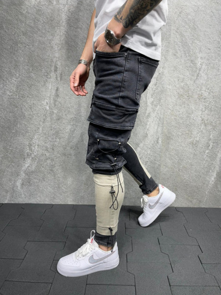 JEANS SIDE POCKETS BLACK COD : BGAS571(5906)