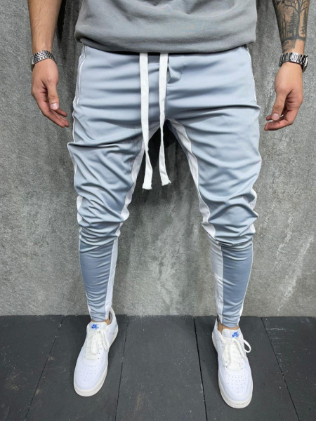 PANTALONI STRIPED ZIPPER GREY BGAS732(5400)