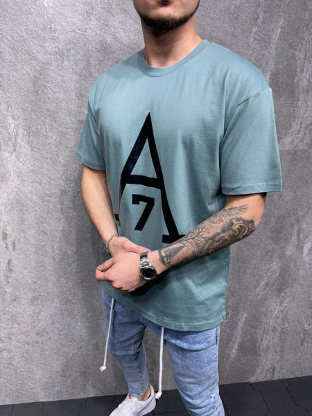 A7 T-SHIRT FASHION GREEN TSAS275(6056)