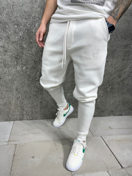 PANTALONI SLIM FIT NO 2Y ECRU-WHITE BGAS940(6221)