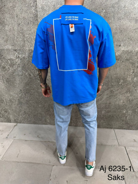 TRICOU OVERSIZE BRAVE SAKS-BLUE TSAS384(AJ6235)
