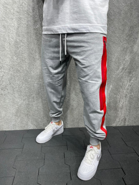 GREY&RED STRIPED PANTS BGAS602(5271)