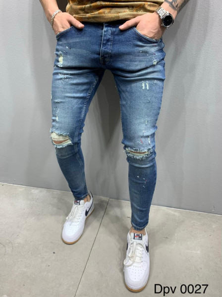 SPLASH RIPPED JEANS BLUE CODE: BGAS434