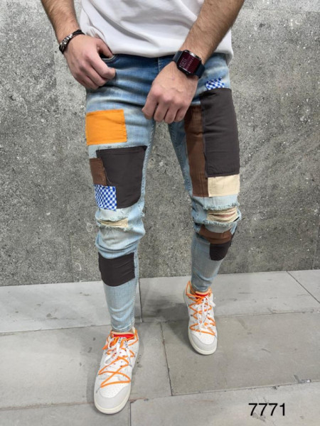 BLUGI SLIM COLORED PATCHES BLUE BGAS982(7771/K900)