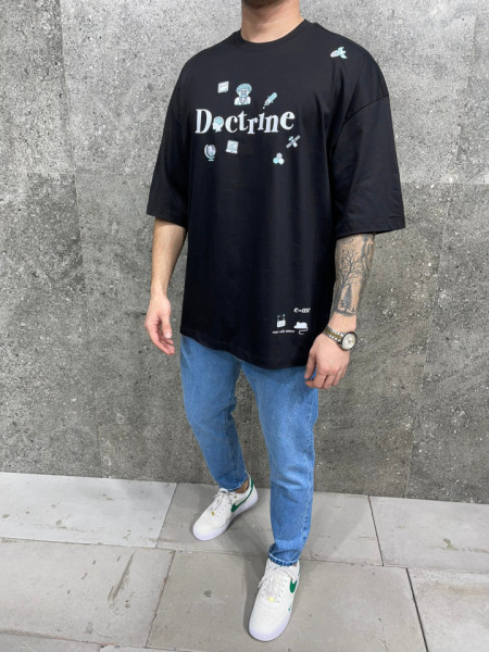 TRICOU OVERSIZE DOCTRINE BLACK TSAS349(AJ6283)