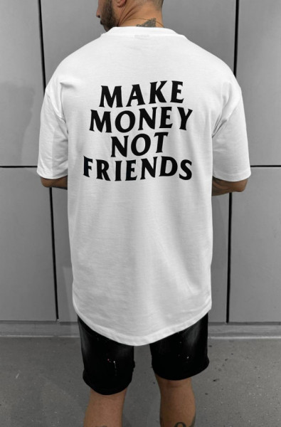 TRICOU MONEY NOT FRIENDS WHITE TSBL14(1603)