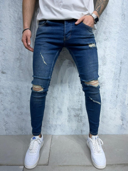 RIPPED JEANS DARKBLUE BGAS771 (6769)