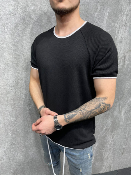 TRICOU BASIC SLIM FIT BLACK TSAS271(1008)