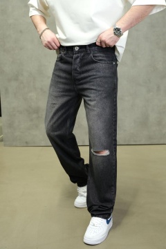 BLUGI RELAXED FIT GREY WASHED WITH RIP – URBAN EDGE DENIM - Img 2