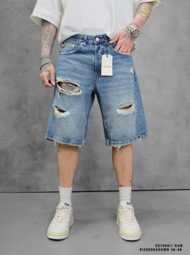 BLUGI SCURȚI BAGGY RIPPED DENIM LIGHT BLUE PSAS215(1808)