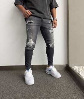 BLUGI SKINNY FIT SPLASH ORANGE GREY BGKM1(1114-1) - Img 2