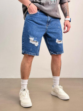 PANTALONI SCURTI RUPTI DARK-BLUE PSAS201(9541/T8208) - Img 2