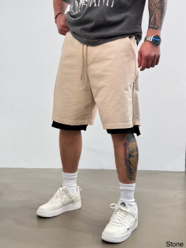 PANTALONI SCURTI ZIPPER STONE PSAS191(AJ6411) - Img 1
