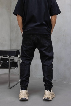 BLUGI LOOSE FIT CU LANT, RUPTURI SI EFECT STROPIT BGBLACK7(17413) - Img 6